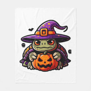 Halloween-Schildkröte-Turtle-Hexenhut-Kostüm-Gruse Fleecedecke