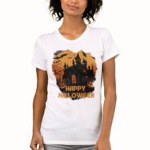 Halloween-Schloss unter Mondlicht