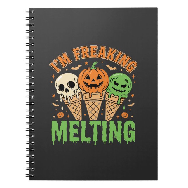 Halloween Schmelzendes Eis Notizblock (Vorderseite)