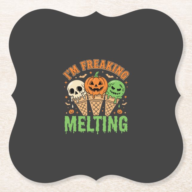 Halloween Schmelzendes Eis Untersetzer (Vorderseite)