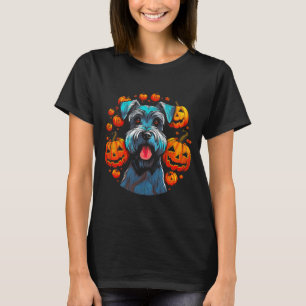 Halloween Schnauzer Hund Schwarz Premium Tri-Blend T-Shirt