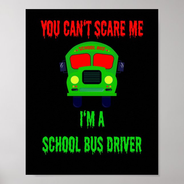 Halloween School Bus Driver Geschenk Poster (Vorne)
