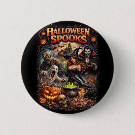 Halloween-Schrecken Button
