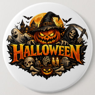 Halloween-Schrecken Button