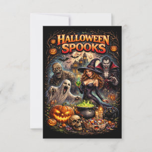 Halloween-Schrecken Dankeskarte