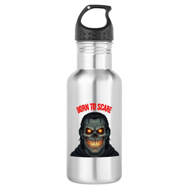 Halloween-Schrecken Edelstahlflasche (Vorderseite)