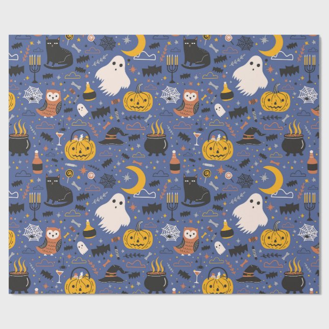 Halloween-Schrecken  Geschenkpapier (Flach)