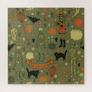 Halloween-Schrecken: Gruseliger Vintage-Mix