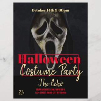Halloween-Schrecken-Horror-Kostüm-Party-Event-Flye Flyer