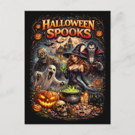 Halloween-Schrecken Postkarte