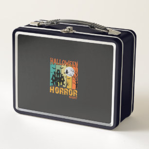 Halloween-Schreckensnacht Spukhaus Vektor_1 Metall Brotdose