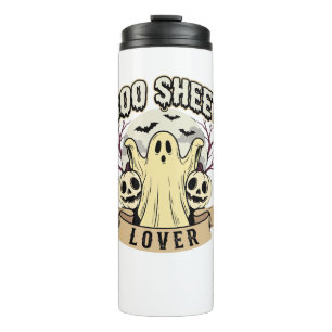Halloween Schreckgespenst Liebhaber Geist Mond Thermosbecher