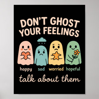 Halloween-Schulpsychologe-Shirt Ghost Dich Nicht Poster
