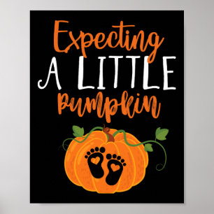Halloween Schwangerschaft Mama erwartet wenig Pum Poster