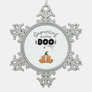 Halloween Schwangerschaft Mom To Be erwartet Littl Schneeflocken Zinn-Ornament