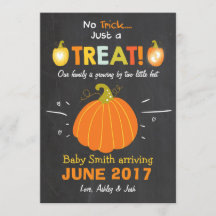 Halloween Schwangerschaftsankündigung Trick oder T