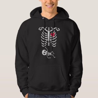Halloween-Schwangerschaftskostüme Schwangere Skele Hoodie