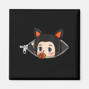 Halloween-Schwangerschaftsshirt - Schwarze Katzeno Magnet
