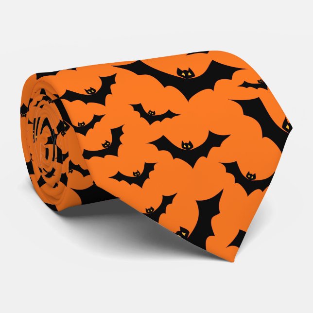 Halloween-Schwarm der Fliegen-Schläger Krawatte (Gerollt)
