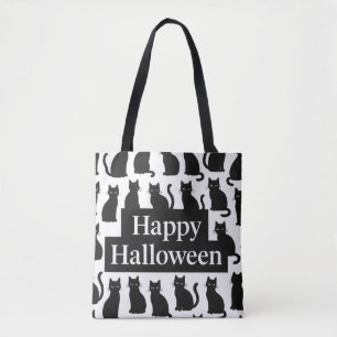 Halloween Schwarz-Weiß-Muster Tasche