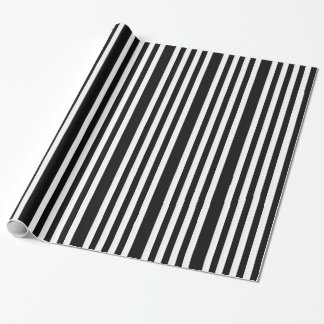 Halloween Schwarz-weiß Strip-Geschenk Geschenkpapier