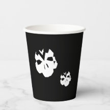 Halloween Schwarz-weiße beängstigende Schädel