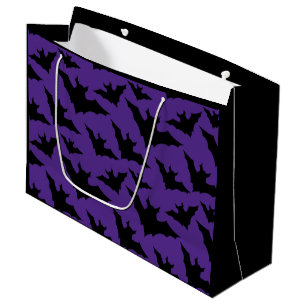 Halloween-Schwarzbats lila cooles, sprichwörtliche Große Geschenktüte