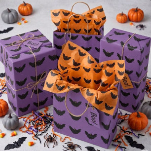 Halloween Schwarze Fledermaus Geschenkpapier