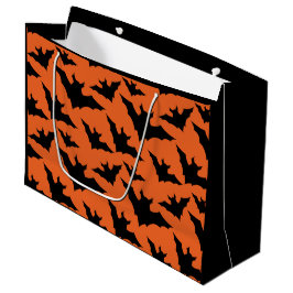 Halloween Schwarze Fledermäuse coole Löffelmuster Große Geschenktüte