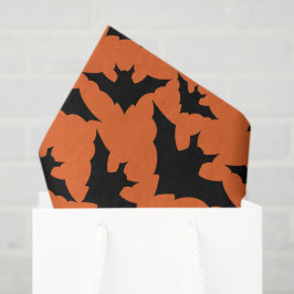 Halloween Schwarze Fledermäuse coole Löffelmuster Seidenpapier