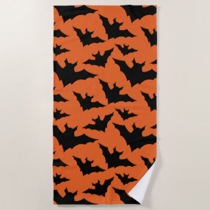 Halloween Schwarze Fledermäuse coole Löffelmuster Strandtuch