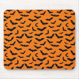Halloween schwarze Fledermäuse orange nahtloses Mu Mousepad