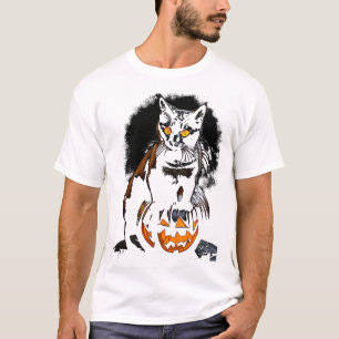 Halloween-Schwarze-Katze-Aufkleber1 T-Shirt