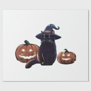 Halloween-Schwarze-Katze Classic T-Shirt Geschenkpapier