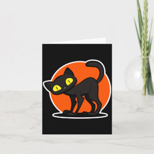 Halloween schwarze Katze für Katzenliebhaber - Hal Karte
