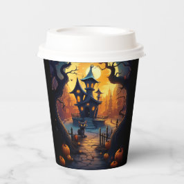 Halloween/Schwarze Katze/Hexe/Zauberkünstlerisches Pappbecher
