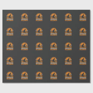 Halloween-Schwarze-Katze-Kürbis-Mond-Design_1 Geschenkpapier