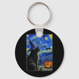 Halloween schwarze Katze lustige Katzenliebhaber f Schlüsselanhänger