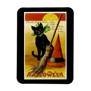 Halloween-Schwarze Katze Magnet