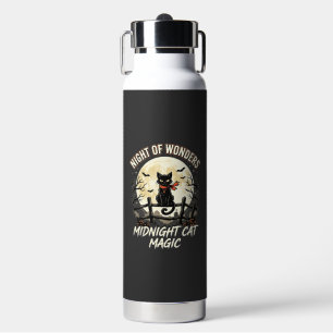 Halloween-Schwarze-Katze-Mondlicht Trinkflasche