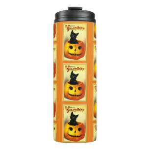 Halloween-Schwarze-Katze-Thermal-Tumbler Thermosbecher