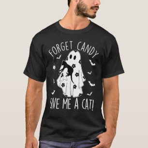 Halloween schwarze Katze vergisst Süßigkeiten gib T-Shirt