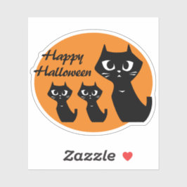 Halloween Schwarze Katzen Aufkleber