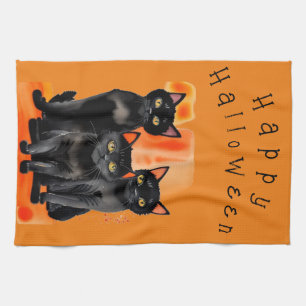 Halloween-Schwarze Katzen Küchentuch