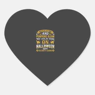 Halloween-Schwarze Katzen und Kürbisse Sicherheits Herz-Aufkleber