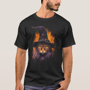 Halloween schwarzer Katzenhexenhut spooky Kitten H T-Shirt