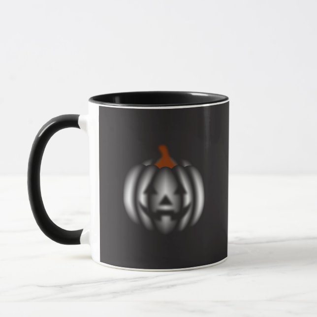 Halloween schwarzer Kürbis Tasse (Links)