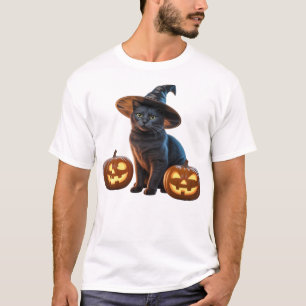 Halloween-Schwarzkatzen-Magie-Klassiker T-Shirt