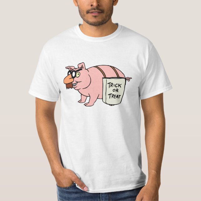 Halloween-Schwein-T - Shirt (Vorderseite)