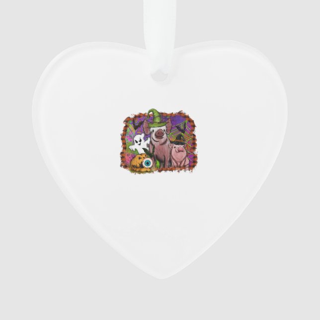 Halloween-Schweine Ornament (Vorderseite)